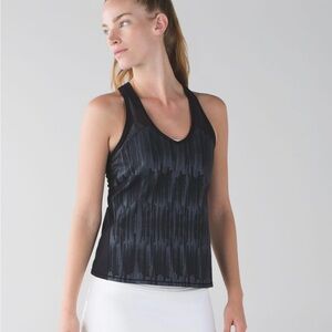 Lululemon Ace Tank Black/Scratch Match Black Multi